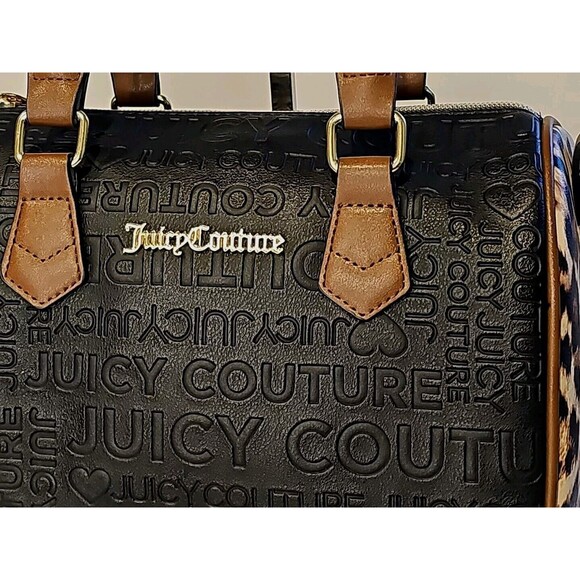 JUICY COUTURE Bag Bestsellers Fame Satchel w/ Crossbody Strap, Black Quilted NWT - Picture 2 of 9